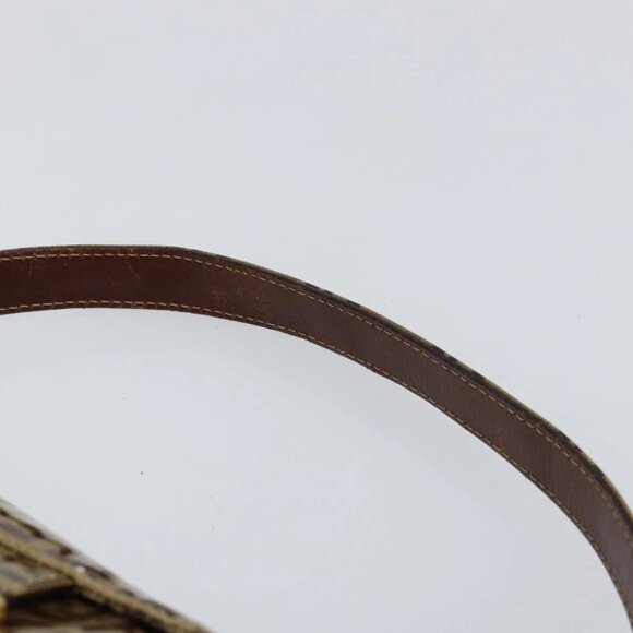 FENDI Zucchino Canvas Mamma Baguette Shoulder Bag Beige Gold Auth ep11341 - Picture 9 of 16